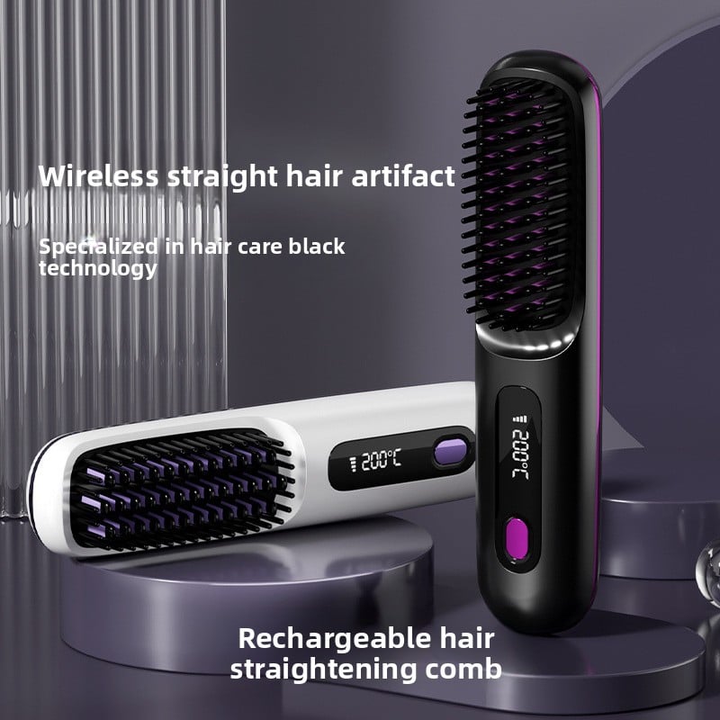 LCD display ceramic straight hair comb
