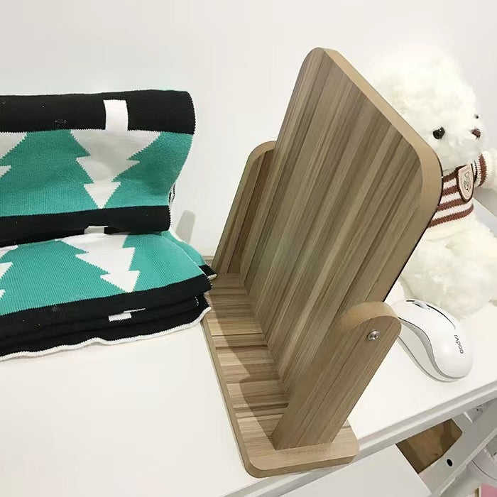 Wooden makeup mirror for grooming