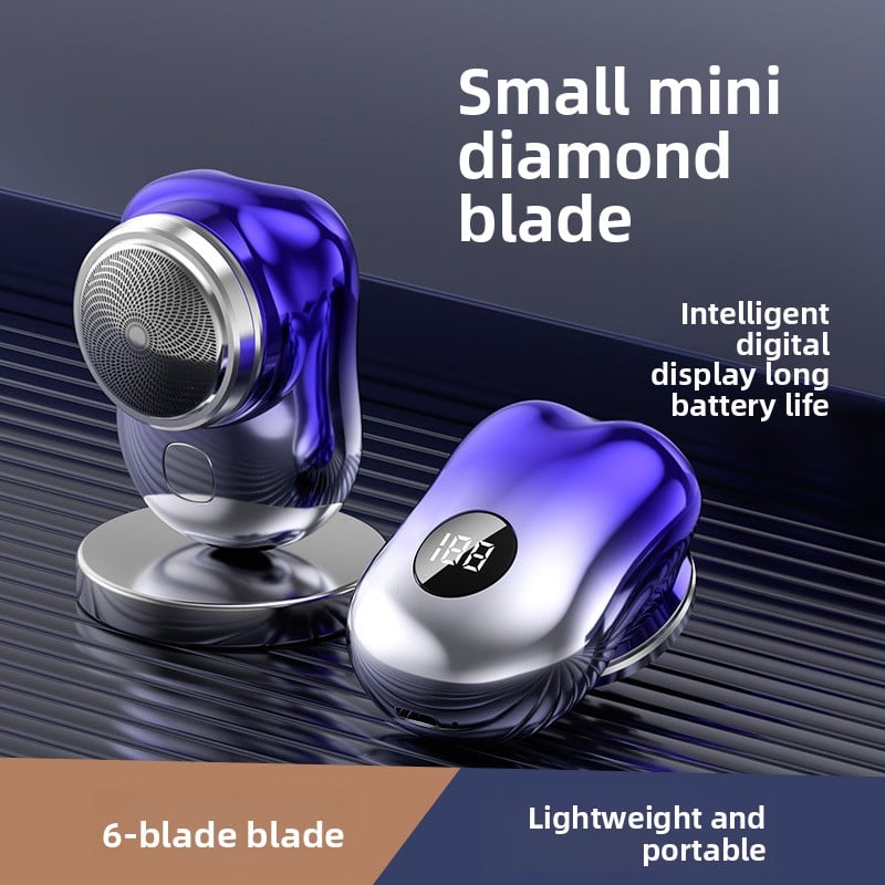 Mini Electric Shaver with Floating Cutter Head and Digital Display