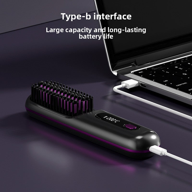 LCD display ceramic straight hair comb