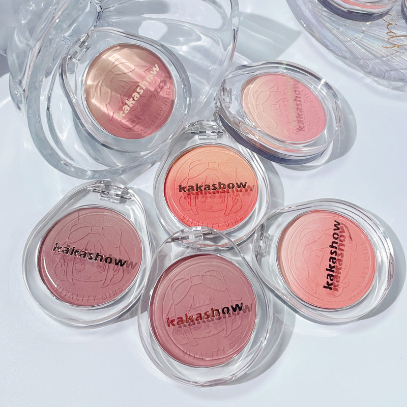 kakashow vigorous girl gradient blush matte fine flash student party daily White Peach Milk Tea Rouge