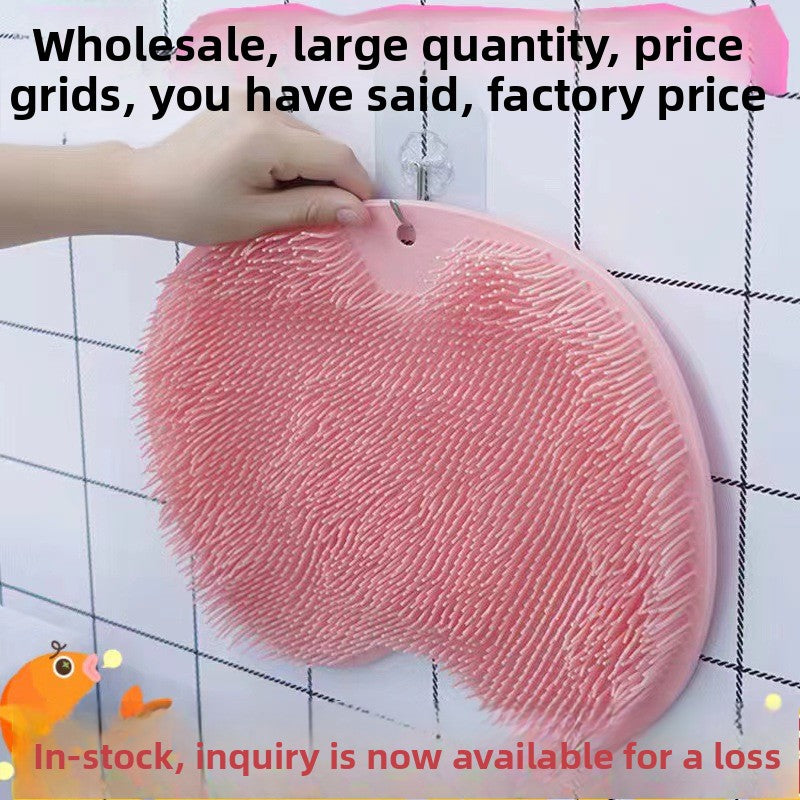 Wall-Mounted Foot and Back Scrub Pad with Strong Suction Cups