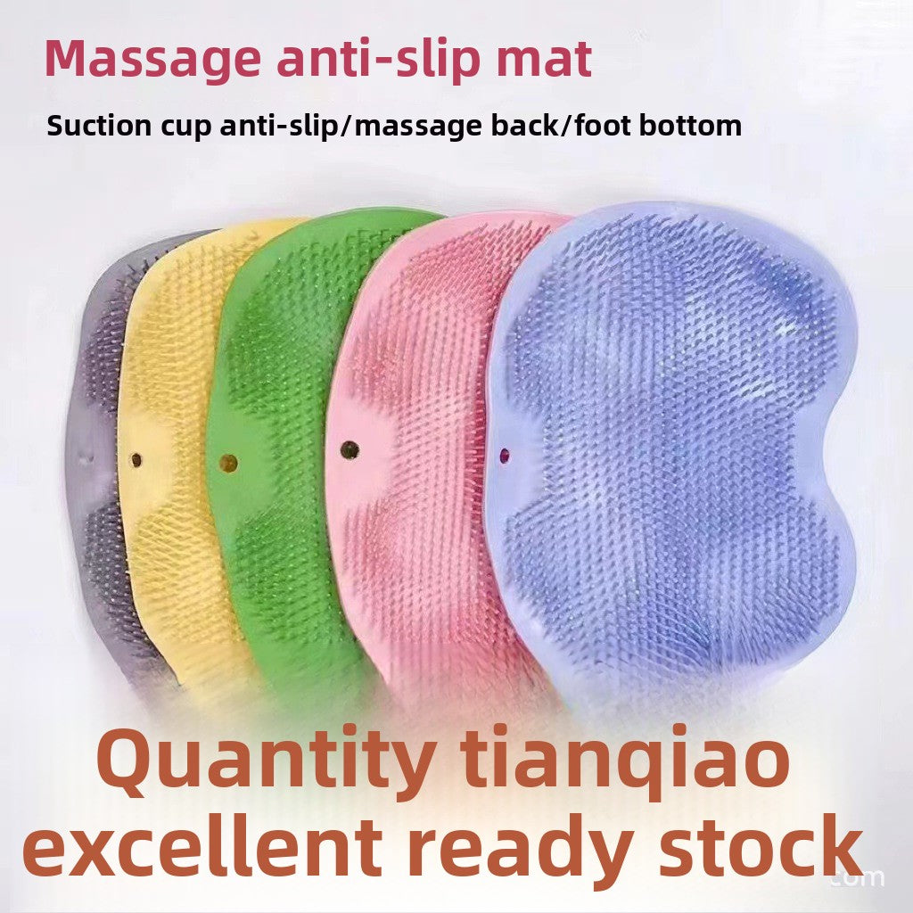 Wall-Mounted Foot and Back Scrub Pad with Strong Suction Cups
