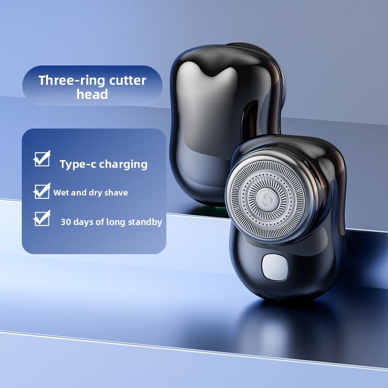 Mini Electric Shaver with Floating Cutter Head and Digital Display