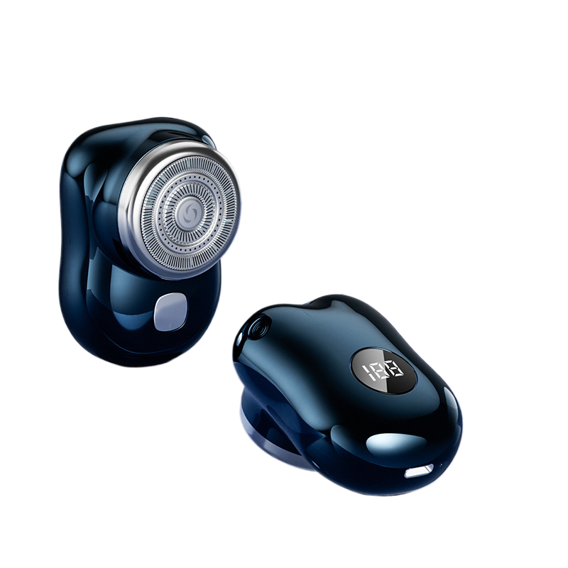Mini Electric Shaver with Floating Cutter Head and Digital Display