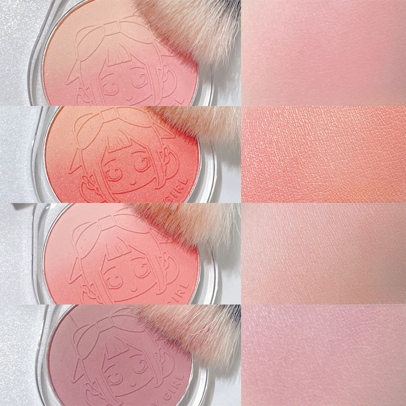 kakashow vigorous girl gradient blush matte fine flash student party daily White Peach Milk Tea Rouge