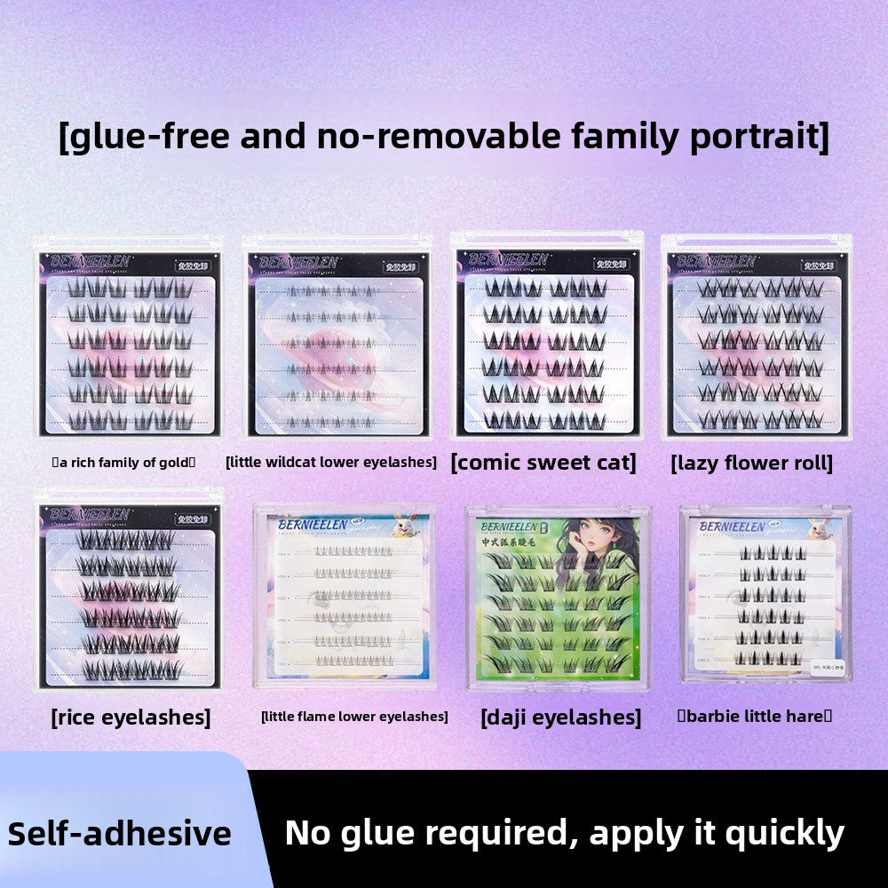 Self-adhesive and easy-to-remove large-capacity false eyelashes