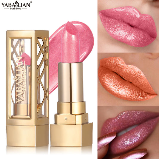 Velvet pearlescent lipstick