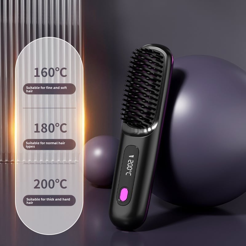 LCD display ceramic straight hair comb