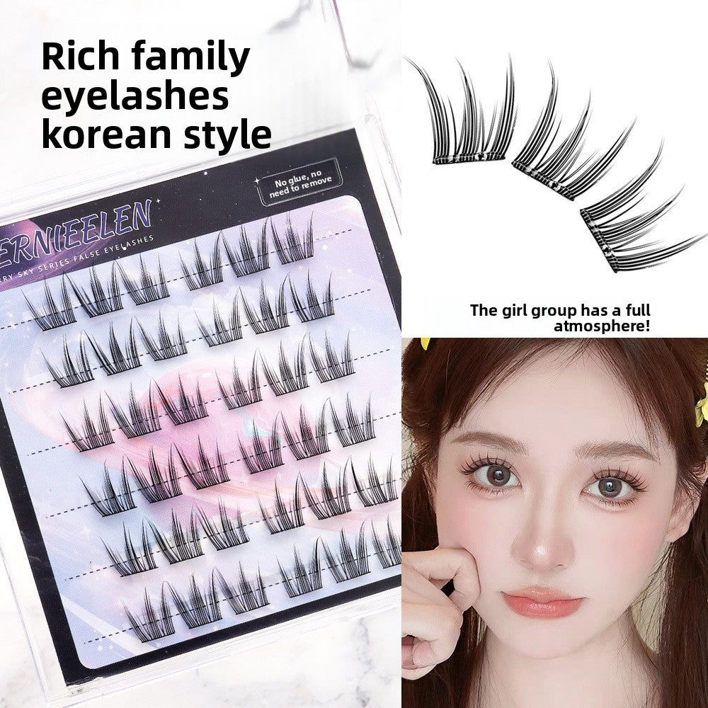 Self-adhesive and easy-to-remove large-capacity false eyelashes