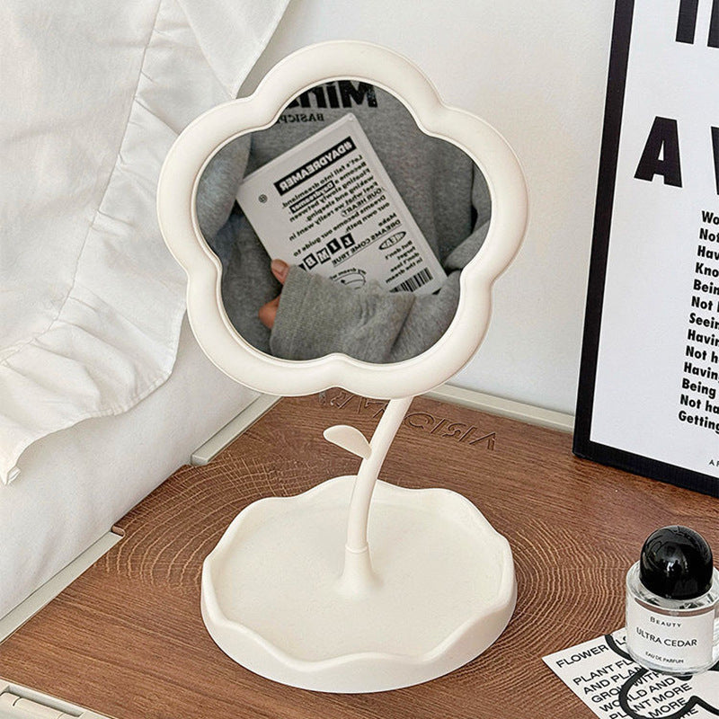 Desktop flower mirror