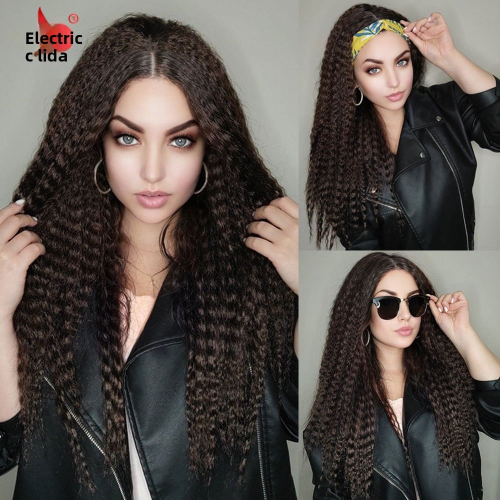 cross-border wig chemical fiber mechanism headgear