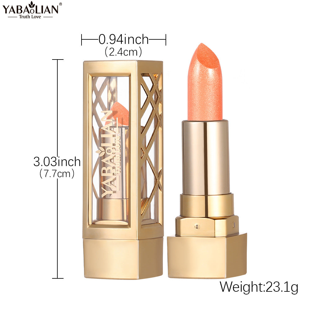 Velvet pearlescent lipstick