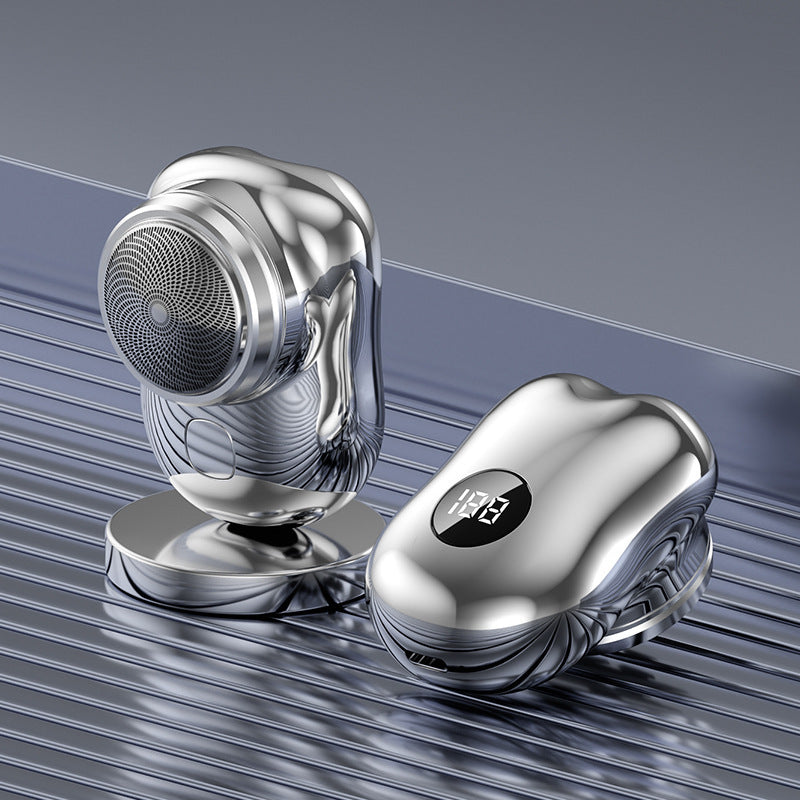 Mini Electric Shaver with Floating Cutter Head and Digital Display